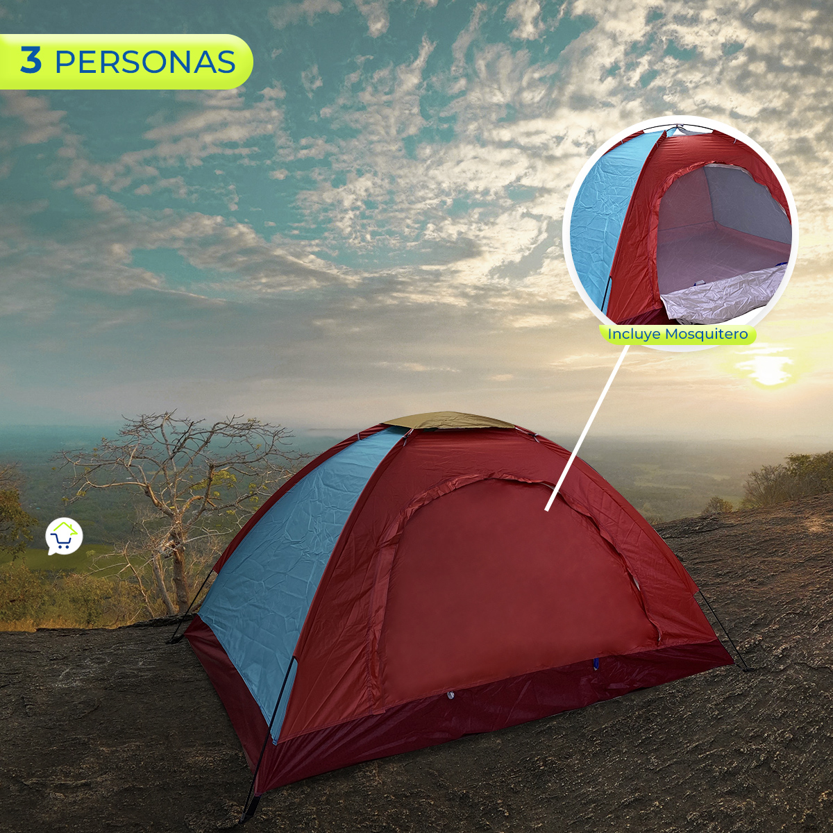 Miniatura 6 de Carpa Camping Armable Semi MJ-051